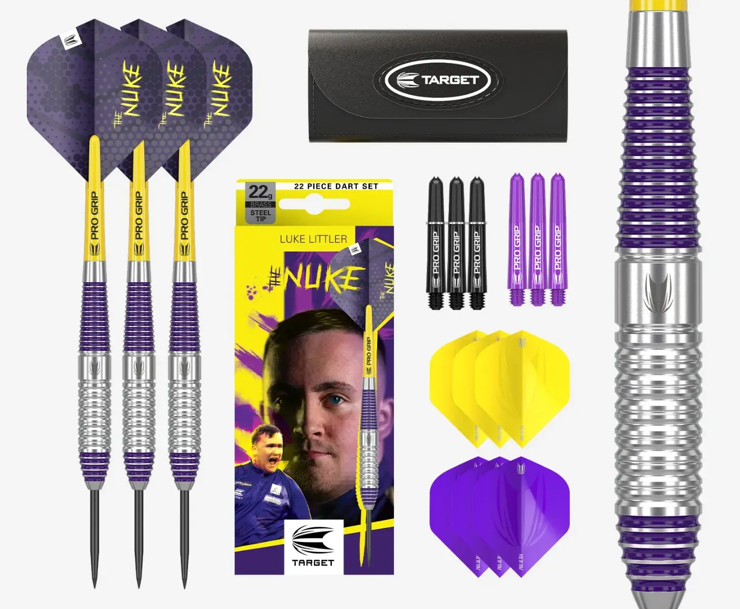 Target - Luke 'The Nuke' Littler , Brass - Steel Tip Set