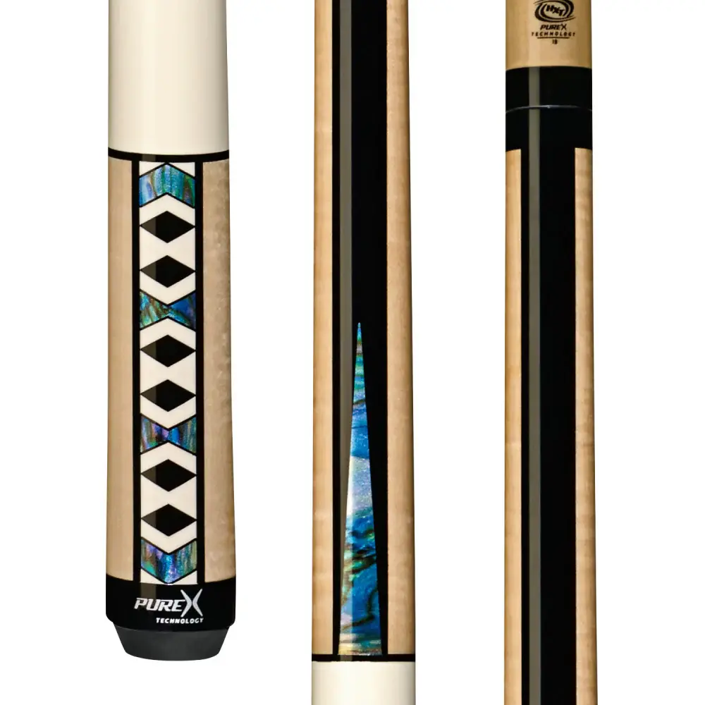 PureX - HXTE9 Natural Birdseye/ Imitation Bone & Abalone Cue