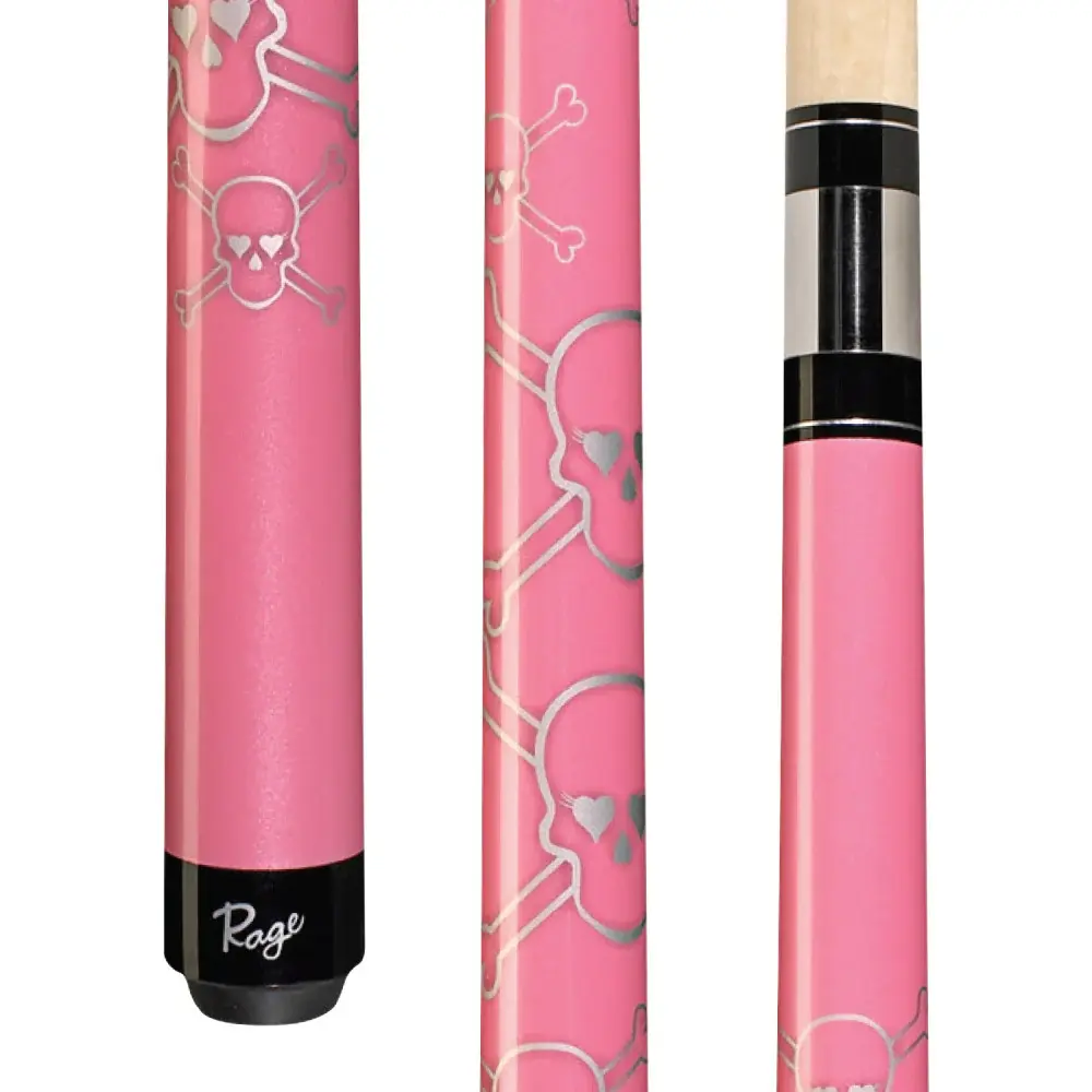 Rage - Pink Cotton Candy Skull , Wrapless Cue