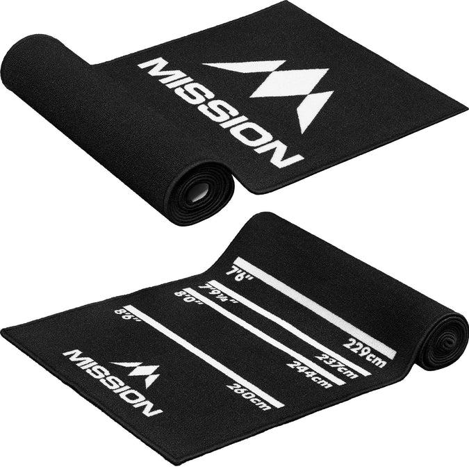 Mission - Carpet Dart Mat - Black w/ Logo