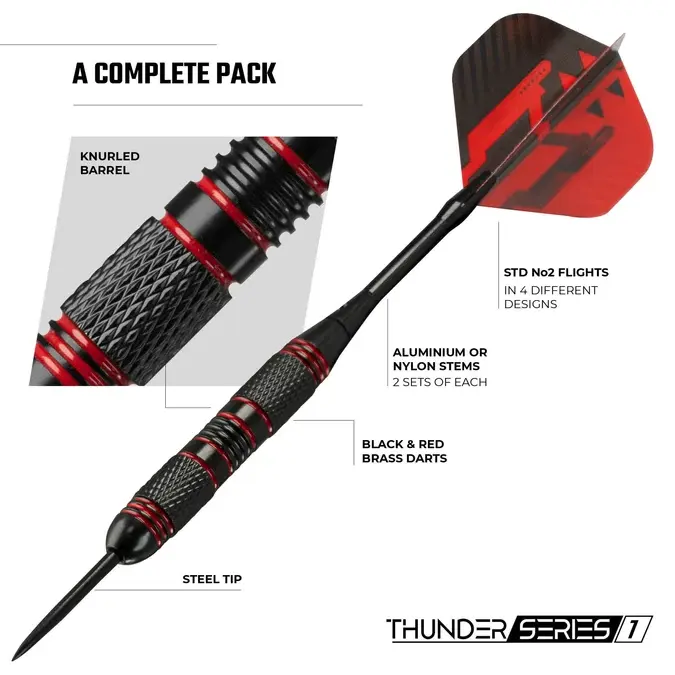 Darts Corner - Thunder Series 1 - Steel Tip Set, image 3