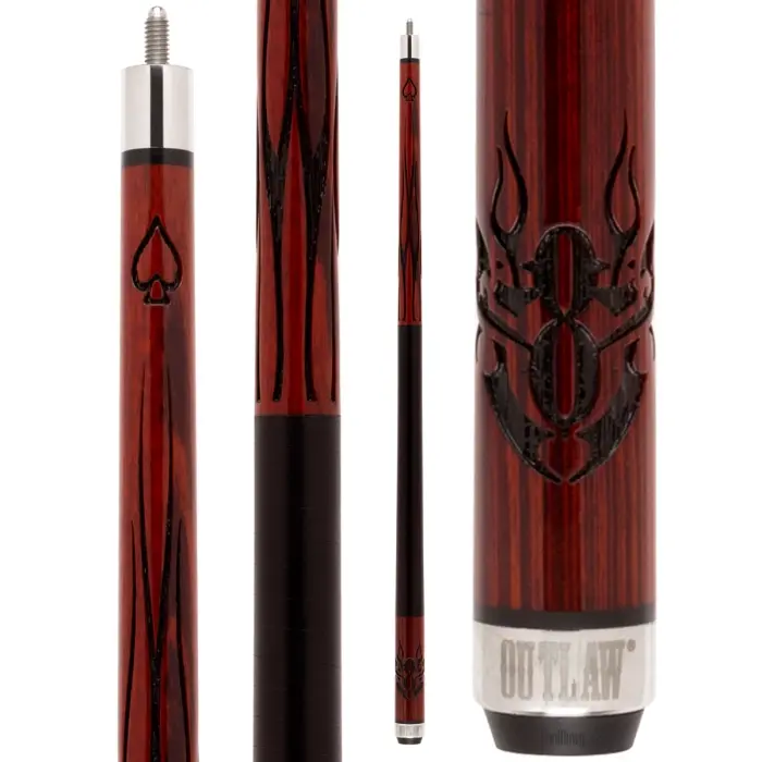 Outlaw - OL21 Flaming '8' Branded Cue