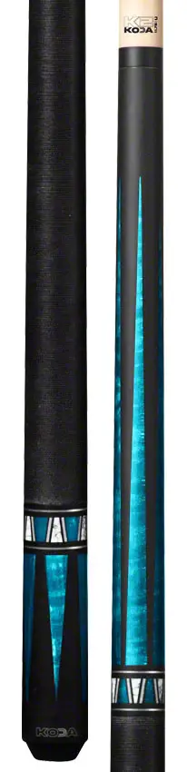 Koda - KL172 Four Point Matte Black and Teal Graphic Cue