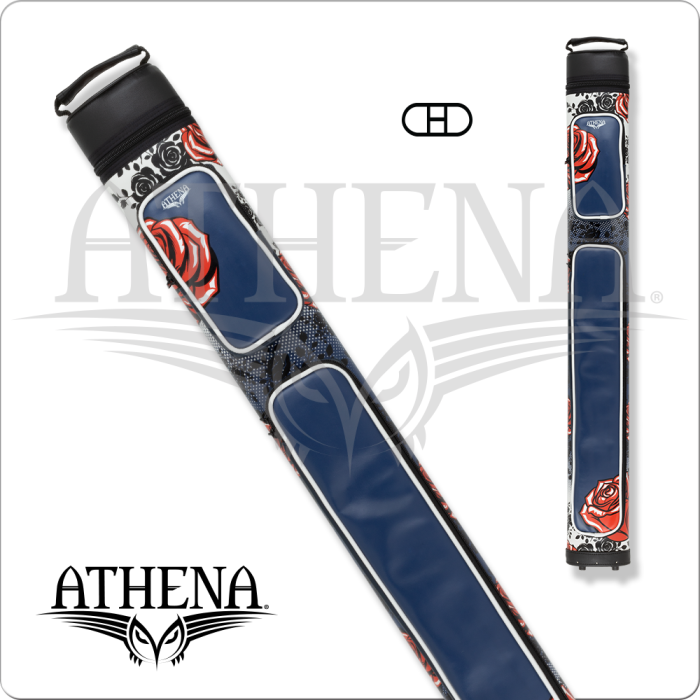 Athena 2x2 Hard Shell Case - Rose on Royal Blue