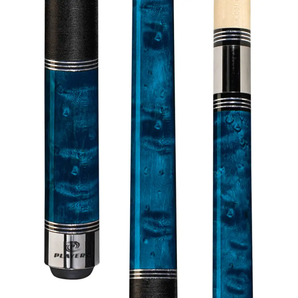 Players - Blue Birdseye with Linen Wrap Cue - C-955
