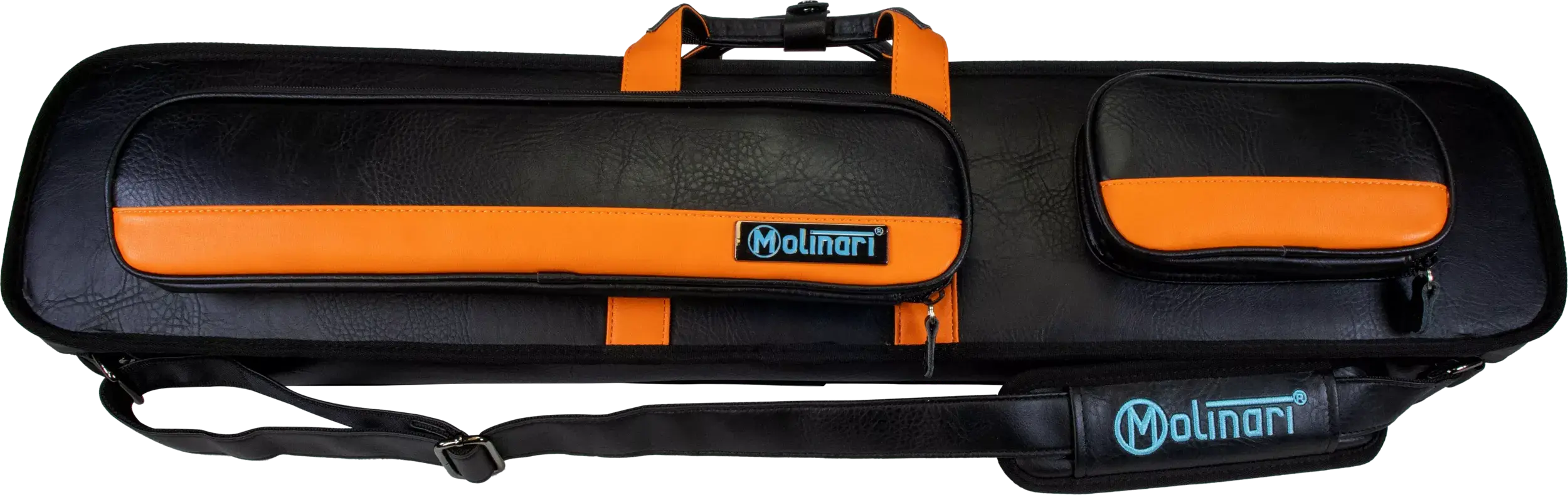 Molinari - Retro Cue Bag - Black + Orange , 3x6
