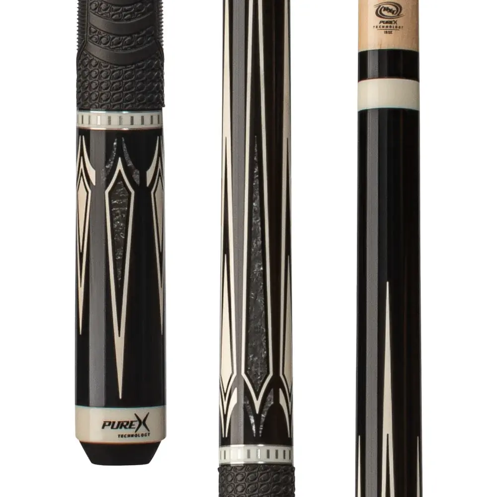PureX - HXT104 Black with Silver Crush Cue