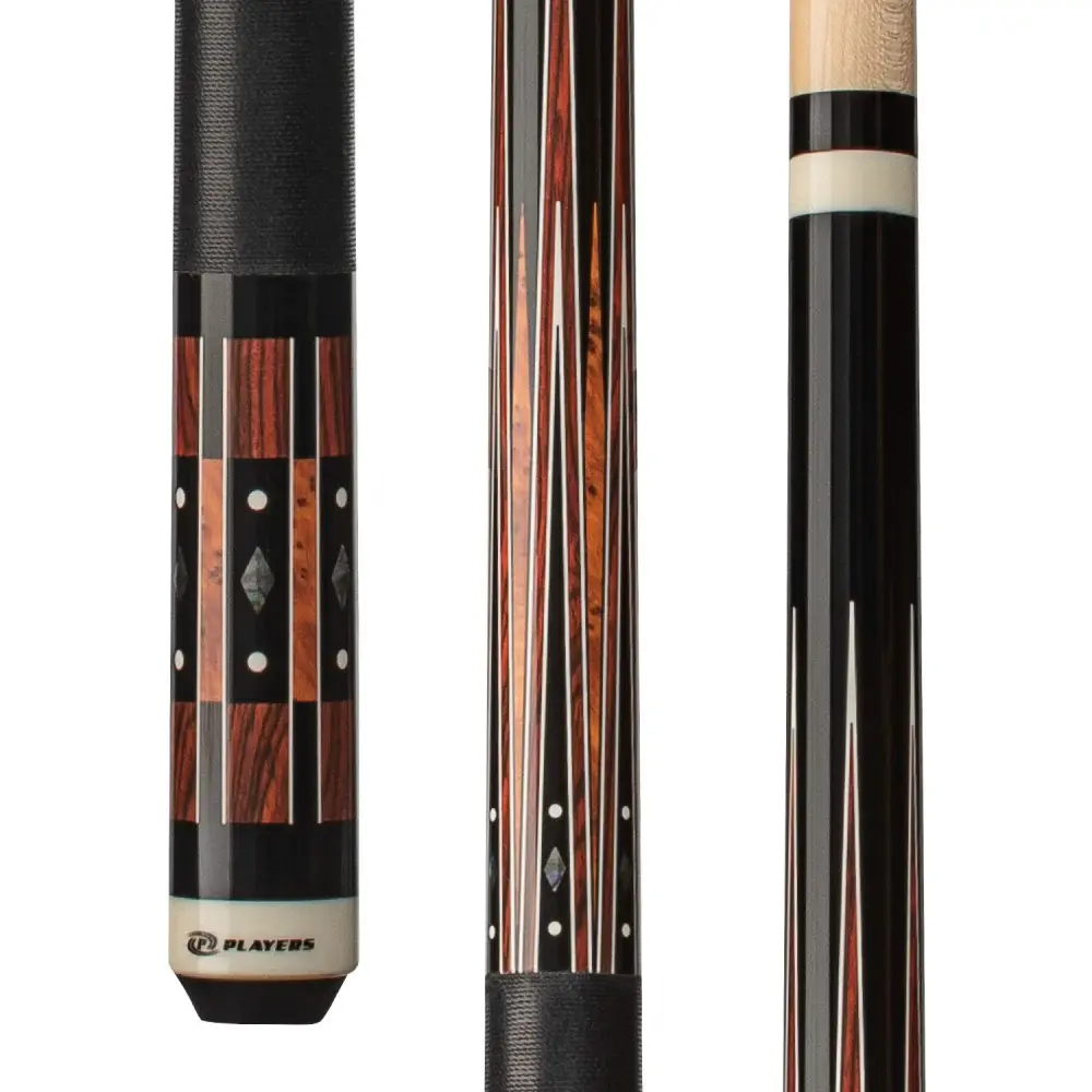 Players - E2345 Cocobolo Stain Zebrawood Cue, image 2
