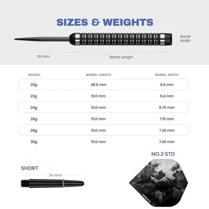 Designa - Dark Thunder Darts - Steel Tip Set, image 3