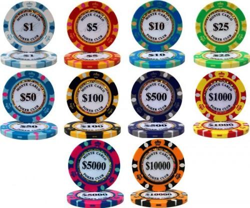 Monte Carlo Club Poker Chip Rolls