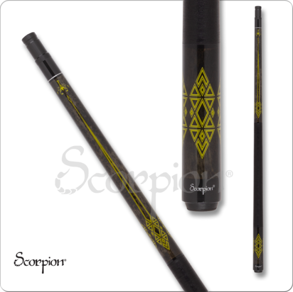 Scorpion - SW12 Swamp Green Diamond on Grey Background Cue