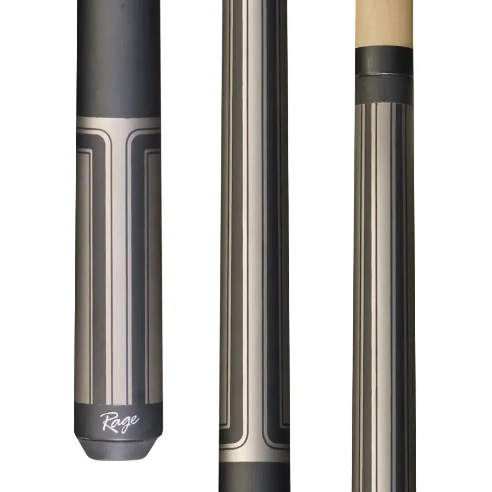 Rage - RG102 Matte Silver Bolt Wrapless Cue