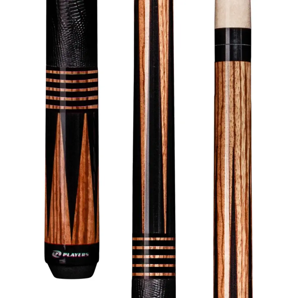 Players - E2346 Black and Zebrawood Cue