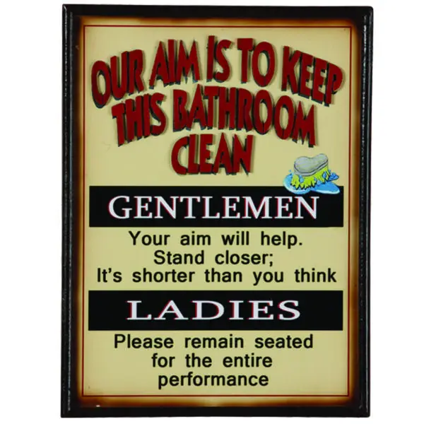 Ram - Bathroom Rules Sign