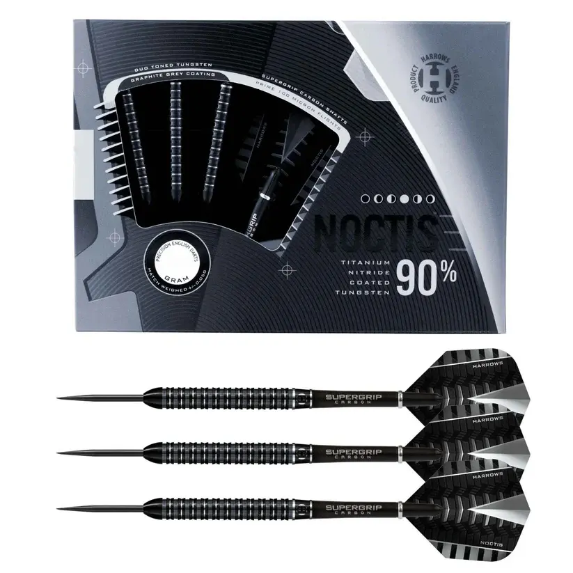 Harrows - 'Noctis' 90% Tungsten - Steel Tip Set