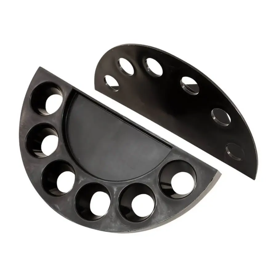 Canada Billiard - Economy, Black Plastic - 6 Cue Rack